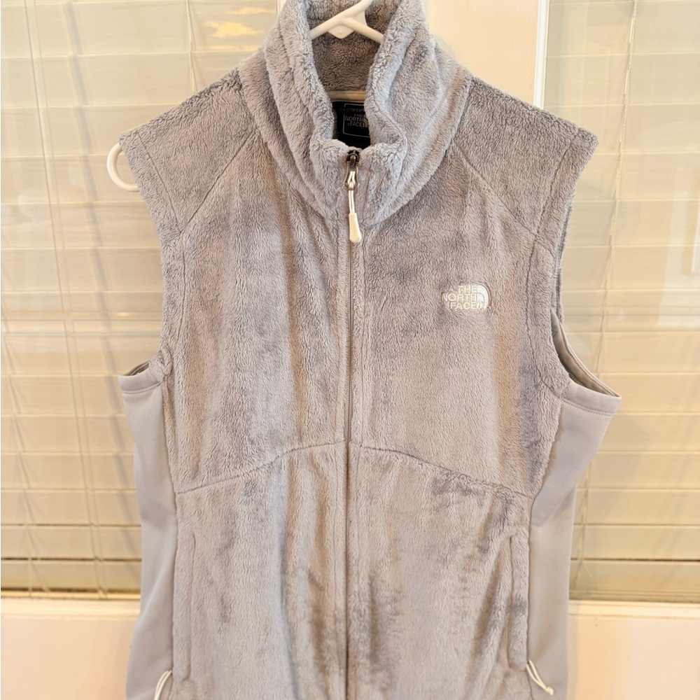The North Face Light Gray Fleece Vest